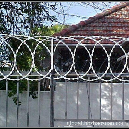 Galvanized Blade Razor Barbed Wire Hot Dipped Galvanized Cross Razor Barbed Wire Fencing Supplier